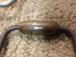 3 Vintage Antique Auger Brace Drill Ben Hur MOHAWK SHELBURNE 5 Craftsman bits, 3