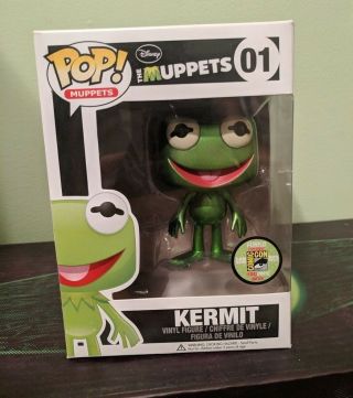 Funko Pop Disney The Muppets Kermit The Frog Sdcc Exclusive 2013 Le 480