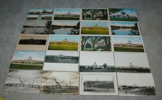 20 1910 - 1940s Fergus Falls State Hospital For Insane Minnesota Postcards 5 Rppc