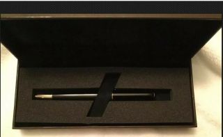 Dunhill Sidecar Black With Silver Trim St Twist Ballpoint Pen Blue Ink