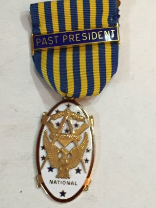 Masonic Sojourners Vintage Medal Past President 10k Gold Signed