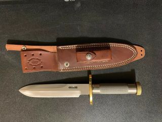 Randall Made Knife M - 18 7 1/2 In Attack Survival W/ Saw Shape No Teeth Knurled