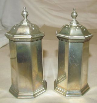 Williamsburg Kirk Stieff Cw - 149 Colonial Style Rare Pewter Salt & Pepper Shakers