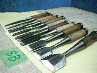 Japanese Chisel Nomi Set Of 11 Carpentry Tool Japan Blade
