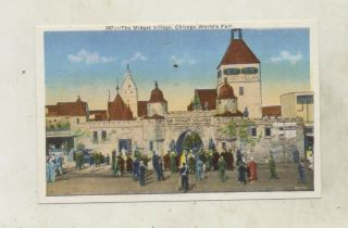 Midget Village - 1933 Chicago Worlds Fair,  Illinois Postcard