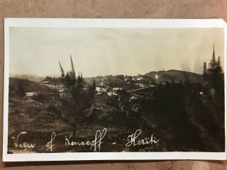 Kenscoff Haiti Real Photo Postcard,  Vintage View Circa 1940 