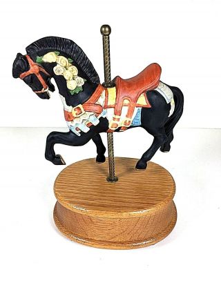 Carousel Horse Music Box - Plays " Carousel Waltz " Wind Up Melodies Willits Inc.
