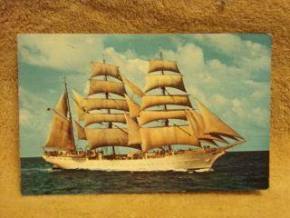 Vintage Postcard U.  S.  Coast Guard Cadet Training Ship,  London,  Conn.