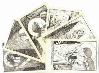 Jozef Speybrouck 8th Series Divine Tragedy Complete & Envelope 1917 Art Deco