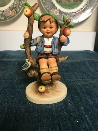 Vintage 5 7/8 " Hummel Goebel 142/i Apple Tree Boy W/bird Figurine Exclnt
