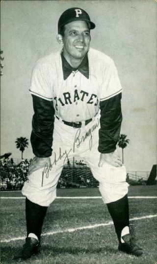 1956 J D Mc Carthy Baseball Postcard Bobby Bragan Pittsburgh Pirates Manager