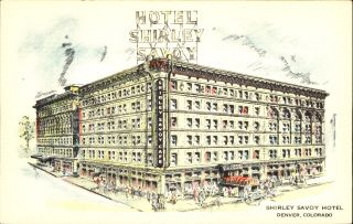 Hotel Shirley Savoy Denver Colorado Co Artist Rendering 1940s