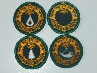 Explorer Scout Patches,  Ranger,  Frontiersman,  Woodsman,  Apprentic Patch -