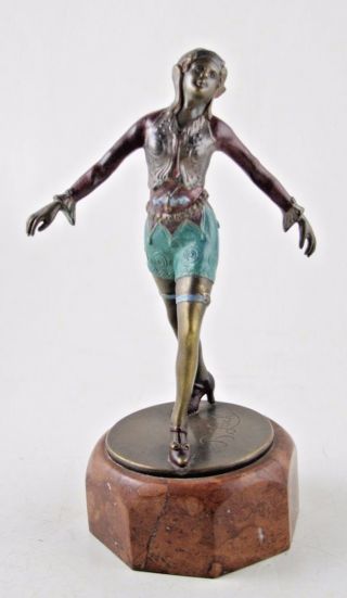 Bronze Figure Of A Young Women By Bruno Zach