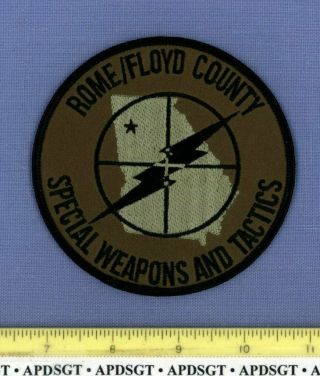 Rome/floyd County Swat Georgia Police Patch Subdued Special Weapons & Tactics