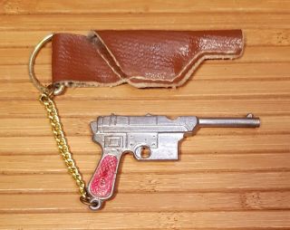 Vintage Mauser Pistol Pendant Keychain Ussr Soviet Era