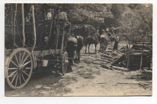 1910 Rppc Postcard Of Wagons And People At Philo Ca