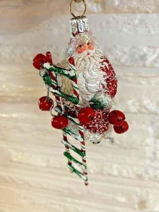 Patricia Breen I Hear Him On The Roof Santa On Ladder Ornament Gumps Exclusive
