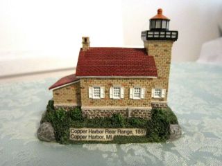 Copper Harbor Rear Range 1867 Lighthouse Copper Harbor Mi Figurine - Lefton 2000