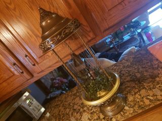 Vintage Grist Mill Rain Oil Table Lamp/ - 30 "