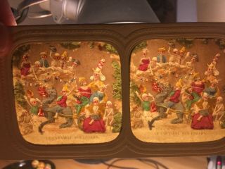 Diablerie Carnival In Hell Early Hand Colored Vintage Tissue Stereo View C 1860