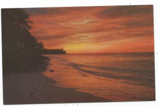 B.  I.  O.  T.  - Diego Garcia,  Sunset At Eclipse Point Postcard Indian Ocean