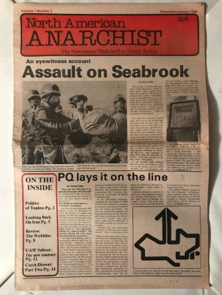 North American Anarchist Dec/jan 1980 - Vintage Anarchist Newspaper