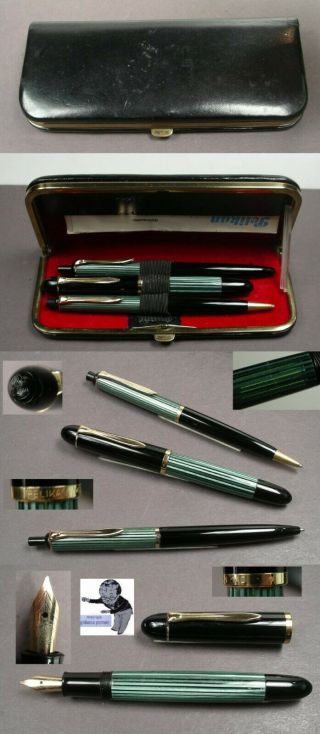Pelikan 140 Fountain Pen,  Pencil And Ballpoint From 1955 M Nib