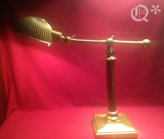 Vintage Articulating Antique Brass Adjustable Pharmacy Desk Lamp