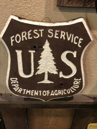 Us Forest Service Sign Wood Badge Dept Of Agriculture Big
