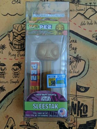 Sdcc 2019 Funko Pop Pez Gold Land Of The Lost Sleestak Fundays Exclusive Le 100