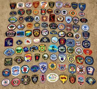 Fire Department/emergency Services Patch (set 7) 100 Patches.