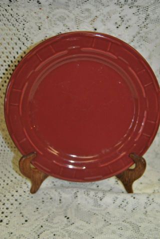 Longaberger Woven Tradition Dinnerware 10 " Dinner Plate Paprika Maroon Red Usa