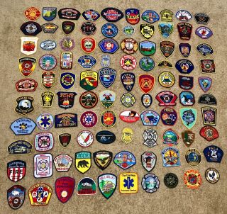 Fire Department/emergency Services Patch (set 11) 100 Patches.