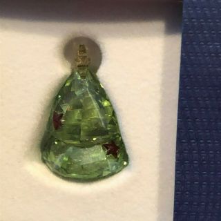 Swarovski Green Red Christmas Tree Crystal Ornament 3