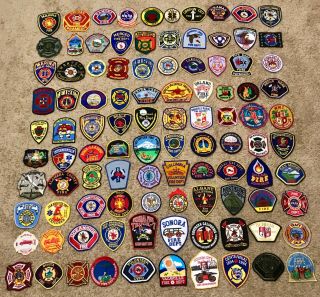 Fire Department/emergency Services Patch (set 3) 100 Patches.