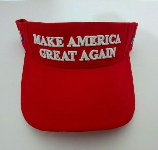 Maga President Donald Trump Make America Great Again Hat Red Sun Visor Cap
