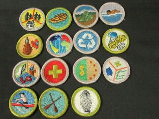 Boy Scout Merit Badges 15 Plastic Back Merit Badges C16 2