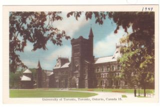 University Of Toronto - Ontario - Vintage 1949 Linen Postcard