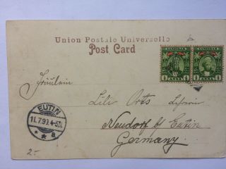 Zanzibar 1899 Postcard To Eutin Germany