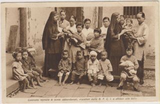 T) Postcard China Italian Catholic Mission In Central Shen - Si Circulated 1929 It
