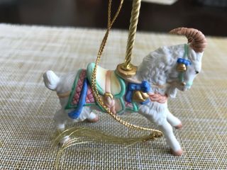 Lenox Carousel Animal Ornament - Goat - 1989 - No Box