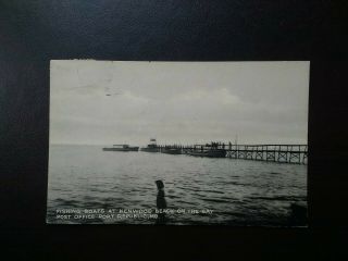 Kenwood Beach 1942 Port Republic,  Md.  Postmark Vintage Maryland Lithograph