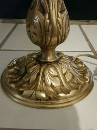 Rare Antique Solid Brass Snake Head Sculptural table Lamp 6