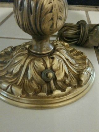 Rare Antique Solid Brass Snake Head Sculptural table Lamp 7