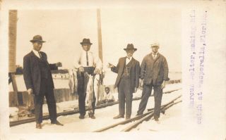 Fl 1900’s Rare Real Photo Florida Fishing Catch Gasparilla Bay Boca Grande,  Fla