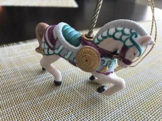 Lenox Carousel Animal Ornament - Medieval Horse - 1989 - No Box