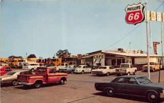 Ca Rare 1960’s Phillips 66 Gas Station & Truck Terminal At Stockton,  California