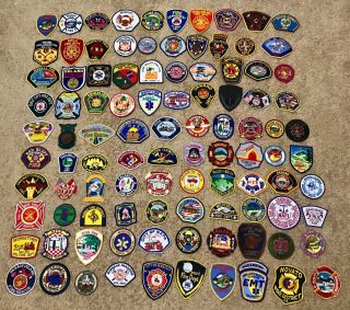 Fire Department/emergency Services Patch (set 10) 100 Patches.