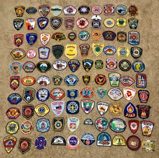 Fire Department/emergency Services Patch (set 6) 100 Patches.